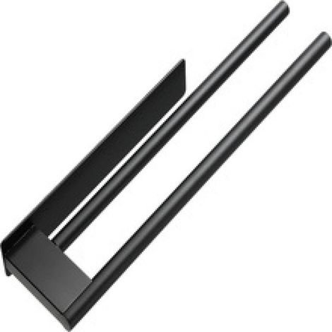 Handtuchhalter aus Edelstahl 304, doppelseitig klebend, zur Wandmontage (Schwarz)