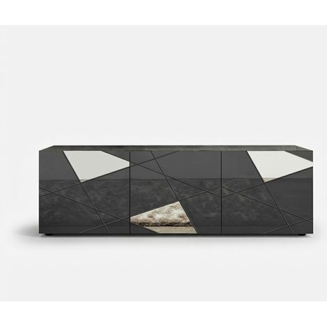 Porta TV moderno con ante reversibili design geometrico Flaminia (1/3)