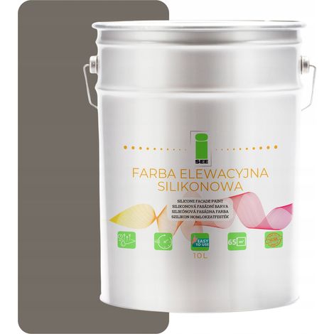 PITTURA PER FACCIATE IN SILICONE GRIGIO CALDO, TONALITÀ GRIGIA 10L (1/5)