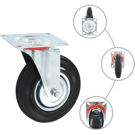 8 pcs Roulettes pivotantes 125 mm CFW68621 (1/5)
