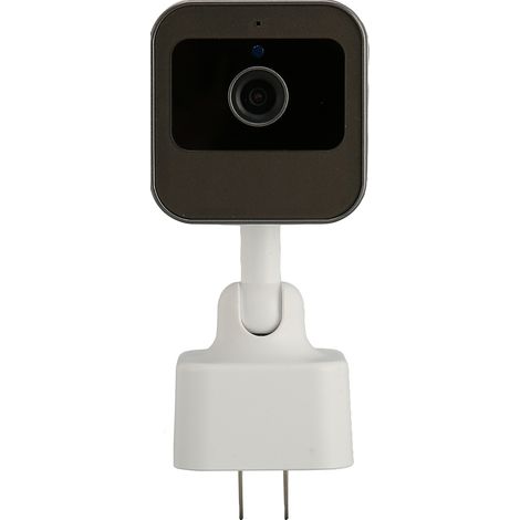 Caméra horloge WiFi blanche, Plug and Play, 1080p HD, rotative, mini caméra de sécurité pour la maison, prise US 100-240 V, avec fonction de surveillance à distance et fonction de branchement facile. (1/5)