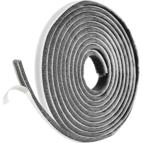Self-adhesive silicone door draft stopper for windows and sliding doors - 3 m - Draft-proof - Noise and insect repellent - Grey (1/5)