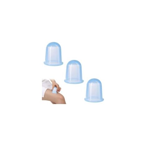 Juego de 3 ventosas de silicona - Para el rostro - Ideales para aliviar el dolor articular y muscular - Crezuo (1/5)
