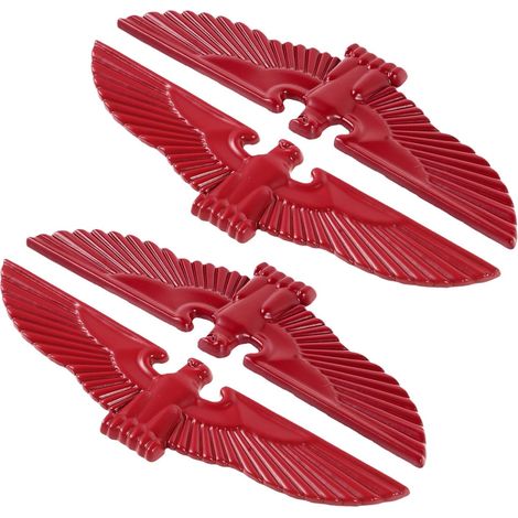 métalliques 3D pour voiture emblèmes Aigle rouge lot de 4