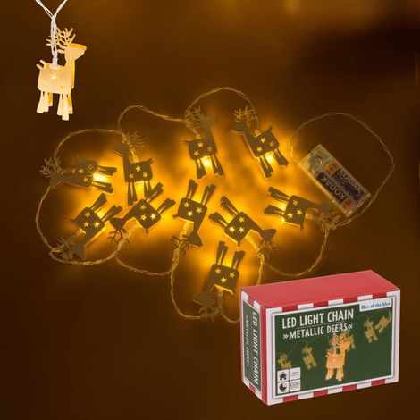3D LED Lichterkette Metallic Deers Rentier Girlande (1/5)