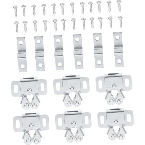 Lot de 35 loquets porte placard à double rouleau et ressort (1/5)