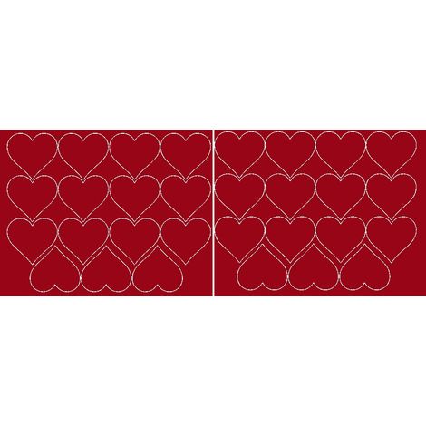 Autocollants en forme de cœur pour la Saint-Valentin, 6 cm, 30 pièces, rouge foncé mat