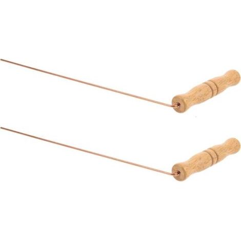 Set de de Sourcier Légères et Fiables Lot de 2 en Cuivre Pur en Bois et Laiton pour Chasse aux Fantômes et Prospection
