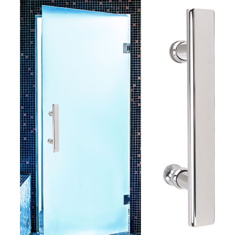 Poignée de porte de salle de bain en verre, en acier inoxydable épais, poignée de porte coulissante de toilette, poignée de porte de douche de type F, acier inoxydable 202 (1/5)