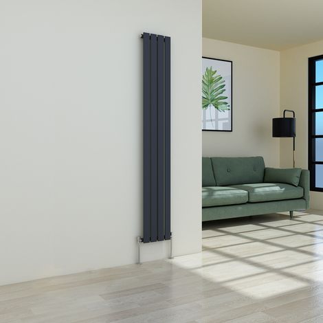 Warmehaus Flat Radiator Anthracite Vertical Single 1800x272mm (1/4)