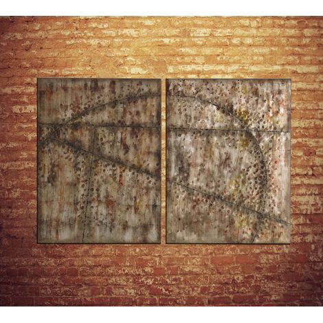 Multicolor Ölgemälde auf Leinwand mit Metallrahmen 75x100 cm (1/2)