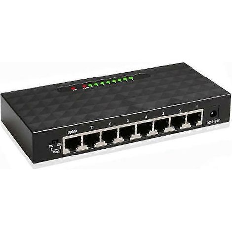 Commutateur intelligent Ethernet Gigabit 8 ports, commutateur réseau haute performance 1000 Mbps, hub RJ45, injecteur Internet, connecteur standard européen, KNS (1/5)
