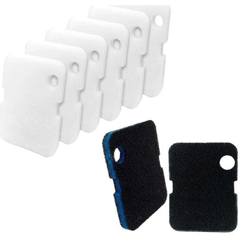 Comprend 8 éponges filtrantes réutilisables pour aquarium  compatibles avec les modèles 700, 1000, CCF2UL et CCF3UL  Taille S (petite). (1/5)
