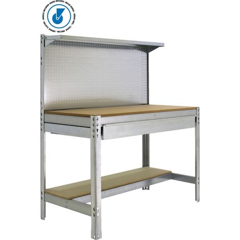 Simonrack Mobiles Werkbank aus verzinktem Metall und robustem Holz (1/2)