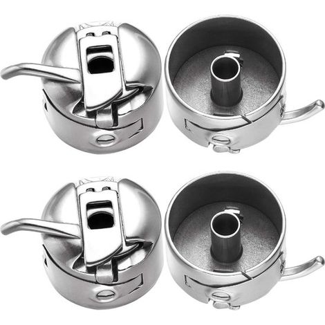 Bobine per macchina da cucire, 4 pezzi, alloggiamento di bloccaggio, in metallo, macchina da cucire universale, facile montaggio, bobine di filo da cucito universali, accessori per macchina da cucire (1/5)