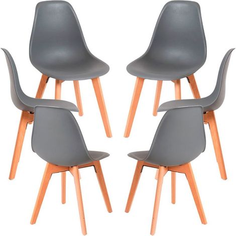 Packs Sillas Comedor - Pack 6 Sillas Kelen - Gris oscuro (1/5)