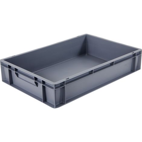 Novap – Bac palettisable 21L en polypropylène – Résistant aux huiles et acides – Pour transport sur palette – Couleur gris