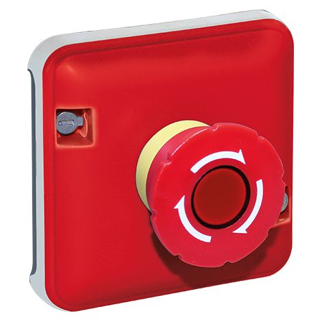 Mecanisme arrêt d'urgence 1/4 tour - Jaune/Rouge - IP55 - OXXO