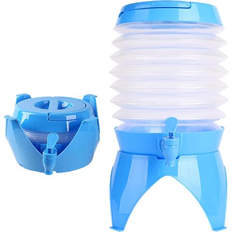 Dispenser De Agua Plegable - 5 5 L - Material PP Sin Bpa - Asa Integrada - Ideal Para Acampar Exterior Fiestas - 1 Unidad (1/5)