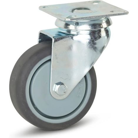 Roulette pivotante - MESO - Trolley - Platine - 75mm - 70kg