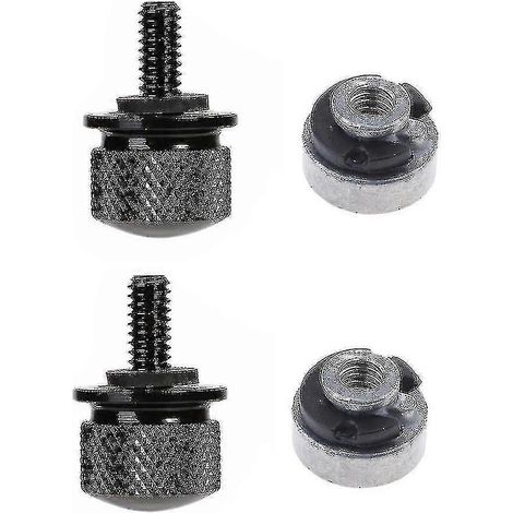 Fixations de selle de moto, lot de 2 vis chromées usinées pour selle de moto en aluminium (1/5)