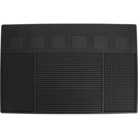Tapis organisé anti-dérapant pour coiffeur, station de travail en silicone pour tondeuses et ciseaux, tapis de barbier professionnel. (1/5)