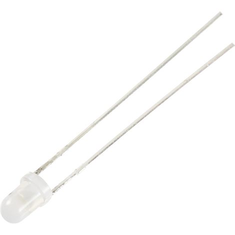 TRU COMPONENTS  LED bedrahtet  Warmweiß Rund 3 mm 1120 mcd 30 ° 12 mA 5 V (1/3)