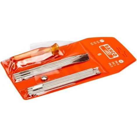 Tournevis Bahco screwdriver set lames réversibles poignée ergonomique