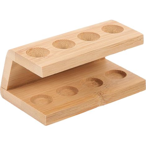 Porte-Brosse à Dents de Comptoir en Bambou, Porte-Brosse à Dents de Table 4 Trous, Beige, pour Salle de Bain et Coiffeuse, Rangement et Organisation (1/5)