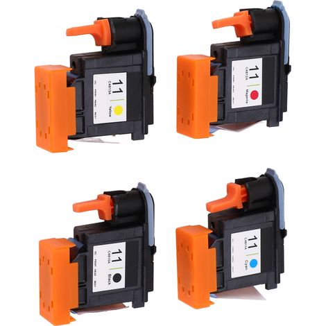 4er-Pack Druckpatronen, Magenta, Schwarz, Cyan, Gelb, Druckköpfe, Ersatz für HP Designjet 100, 110, 111, 500, 510, 800, 813, 850