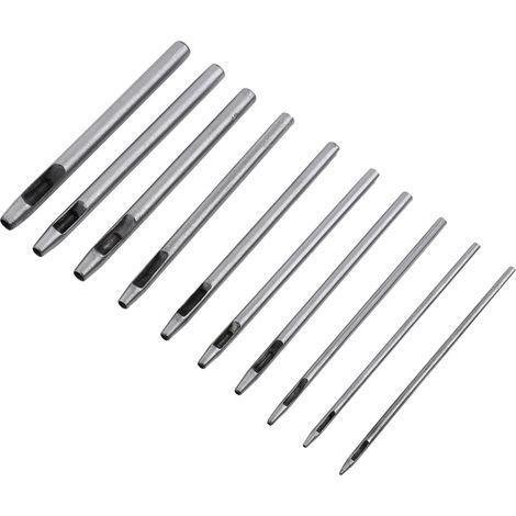 Set mit 10 hohlen Lederstanzen für Gürtel und Lederarbeiten, Durchmesser 0,5 bis 5 mm (1/5)