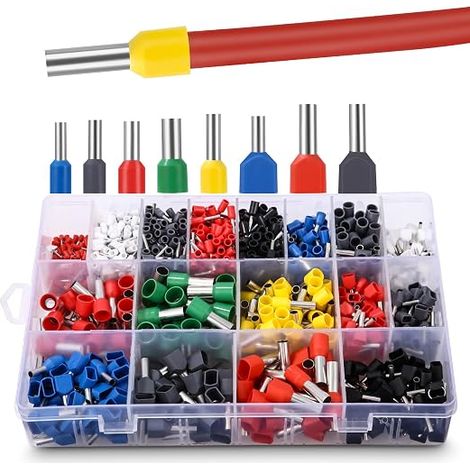 Cable End Caps Twin Kit Contains 0.316mm² Single and 0.56mm² Double for DIY Electronics Products (1/5)