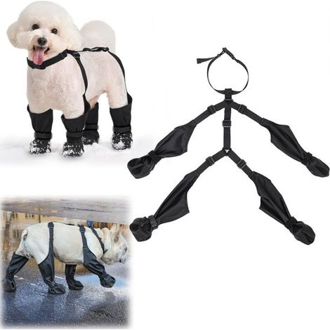 Bottes de pluie pour chien avec sangles - protections de pattes antidérapantes (1/5)