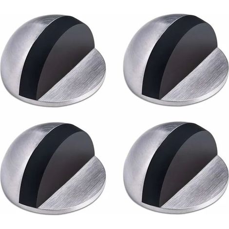 Türstopper, Türstopper aus Edelstahl, selbstklebender Türstopper, Bodentürstopper, Türstopper aus Gummi, halbmondförmiger Türblock (1/5)