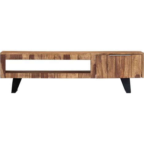 Meuble TV, Étagère TV, Meuble de Salon, 140x30x40 cm Bois massif de Sesham OIB6092E (1/5)