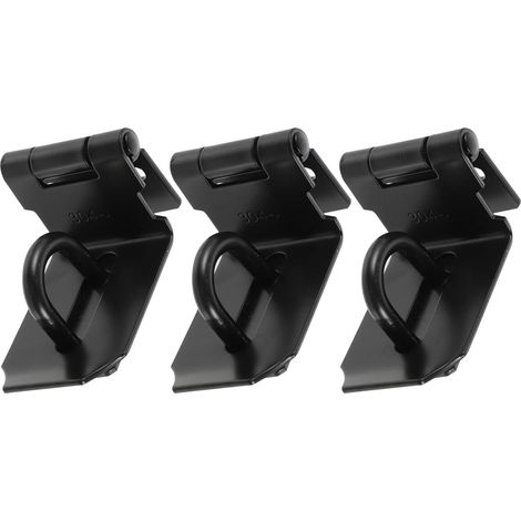 3 Pièces Moraillon en Acier Inoxydable Noir à Angle Droit pour Porte Structure à 90 Degrés, Finition Polie de Précision, Installation Simple, Format pour Placard et Armoire (1/5)