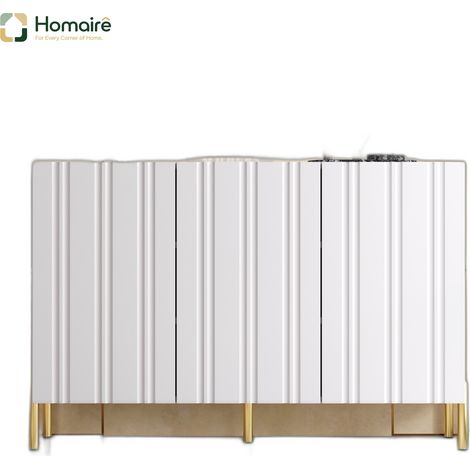 Flur- Garderobenschrank MDF weiß 120 x 35.5 x 80 cm HOMAIRE (1/5)