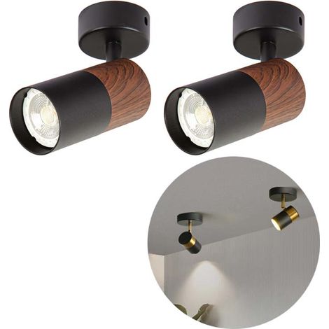 Spots LED Orientables Design Moderne Plafonnier GU10 Changeable Montage en Surface pour Mur Salon Dressing Entrée ou Magasin Sans 2PCS (1/5)