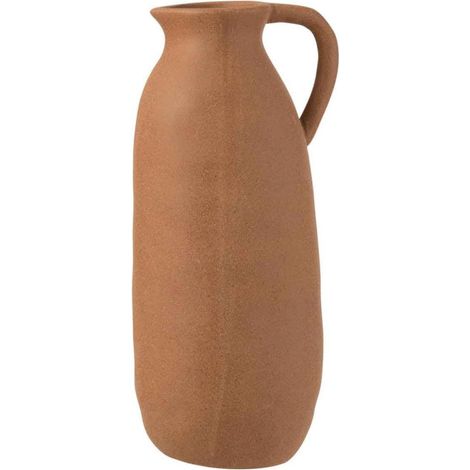 Vase Design en Céramique "Cruche" 37cm Marron