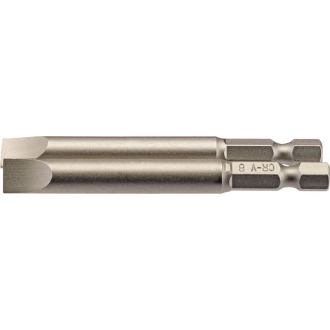 Draper 2-Piece 75mm Long 8mm Plain Slot Hex Insert Bits (64310) for 1/4" Hex Screwdriver (1/5)