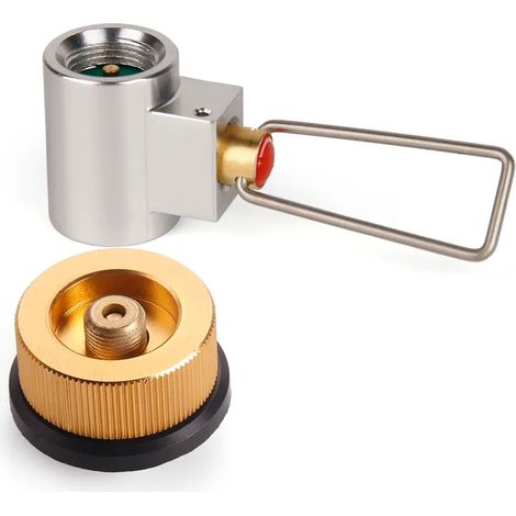 Adaptateur de brûleur à gaz Gas Saver Plus, convertisseur, changeur de vitesse, remplissage, adaptateur de réservoir plat, valve d'adaptation de gaz de camping, réchauds de cuisine portables en alliag (1/5)