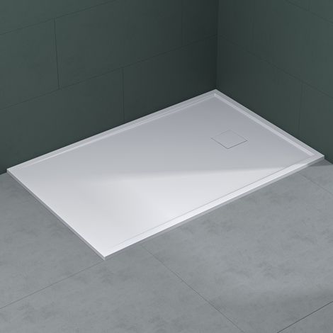 Mai & Mai Receveur de Douche 90x140 Bac à Douche Blanc en Résine Géo8 (1/5)