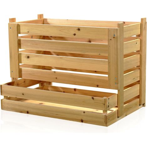 Mucola – Caisse en bois d'épicéa pour pommes de terre et fruits – Dimensions 58x38x42cm – Design naturel et personnalisable – Rangement vintage (1/5)