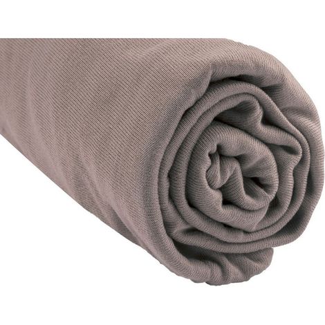 Drap housse Bambou lit queen size 160x200 cm - Taupe (1/4)