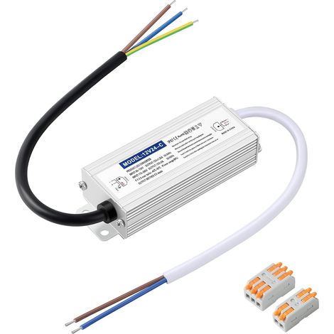 IP67 étanche Transformateur 220V 12V 24W LED Driver DC Alimentation 12V 2A Transfo Pour l'éclairage LED Intérieur et Extérieur (1/5)