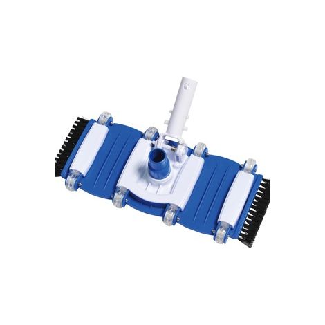 Kit d’outils de nettoyage pour piscine – Tête d’aspiration 14 pouces avec brosse latérale rotative, adaptable sur manche, nettoyage manuel efficace (1/4)