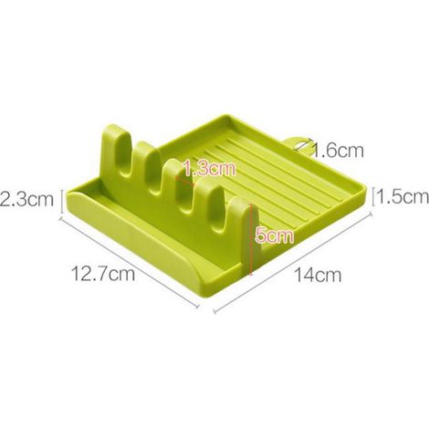 Support de couvercle pour repose-cuillère à ustensiles Repose-cuillère à ustensiles polyvalent, gain culinaires livre Vert (1/5)
