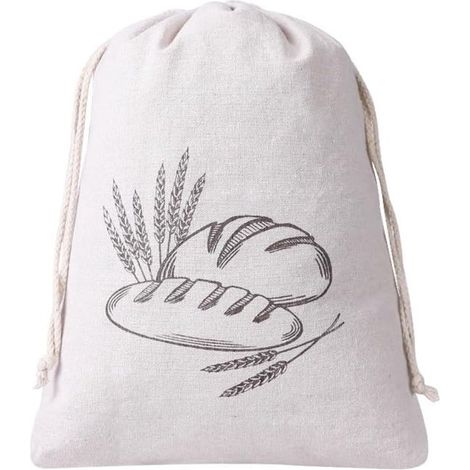 Bolsas para pan, dimensiones 30 x 40 cm, forradas con película de TPU, reutilizables, aptas para almacenar pan, verduras y frutas, 2 unidades (B) (1/5)