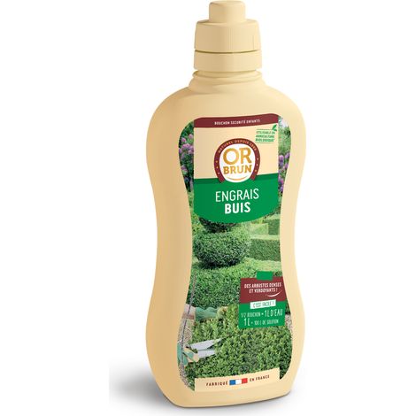 OR BRUN Engrais Buis - 1L - Renforce Le Buis & Renforce Les Racines - Fabriqué En France - Utilisable En Agriculture Biologique OBRECLBUIS1 (1/5)