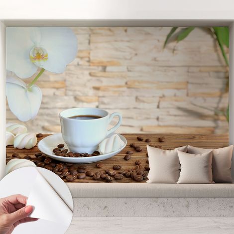 Carta da parati adesiva - lavabile - decorazione murale - per cucina - pellicola decorativa Rilassamento floreale 208x146 cm (1/5)